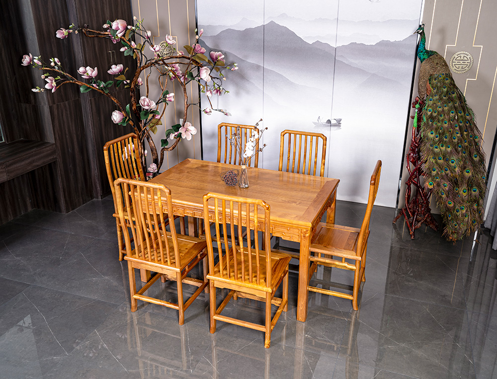 直角餐桌条子餐椅
